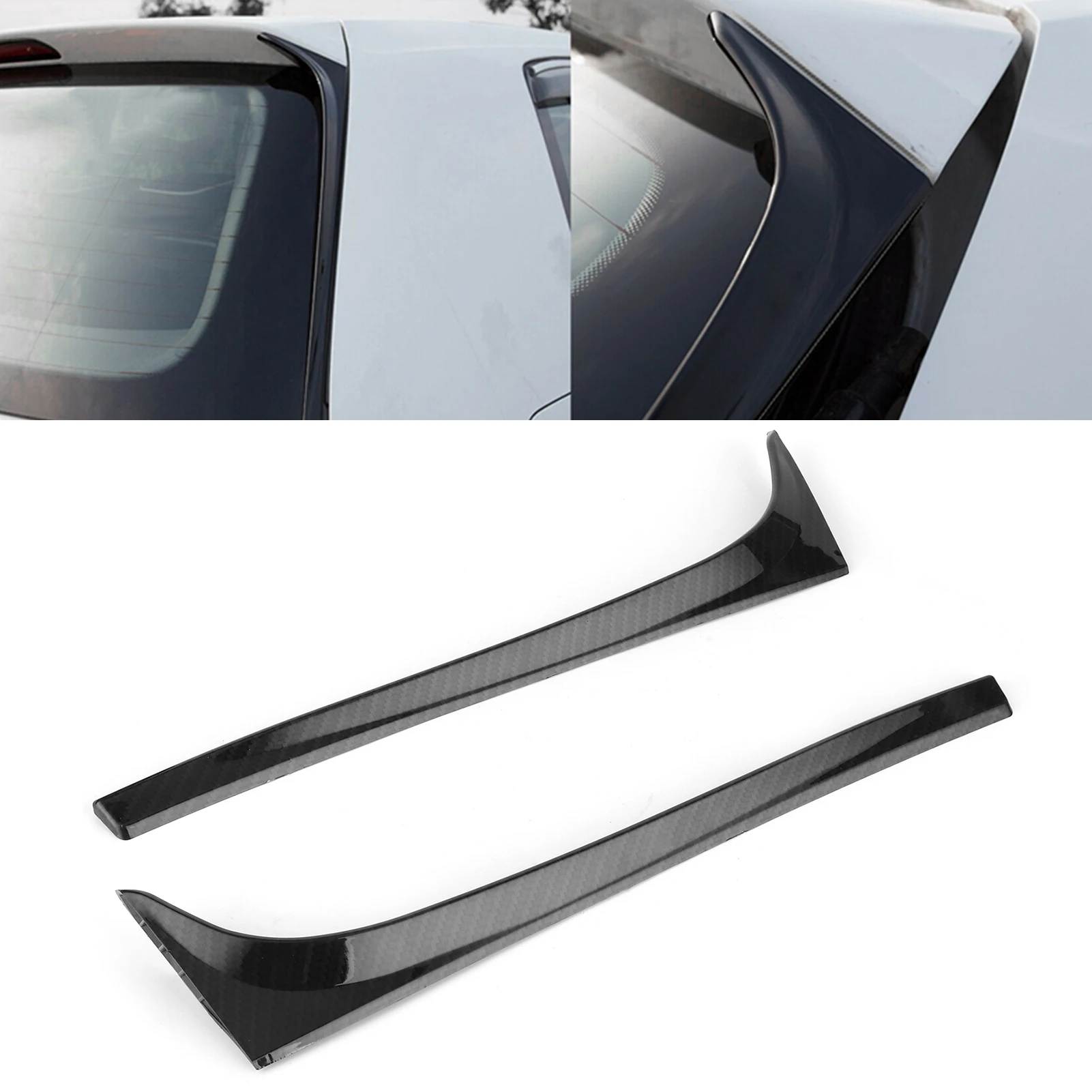 2PCS Rear Window Side Spoiler Wing Trim Fit for VW Golf 7 MK7 GTD R 2014-2018 Fender Vent Decor Cover Car Styling Accessories - view 3