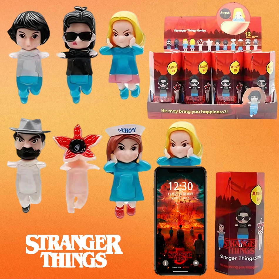 

2026 Stranger Things Figure Toys Demogorgon Eleven Steve Robin Dustin Collection Figure Gifts Toy phone computer decoration