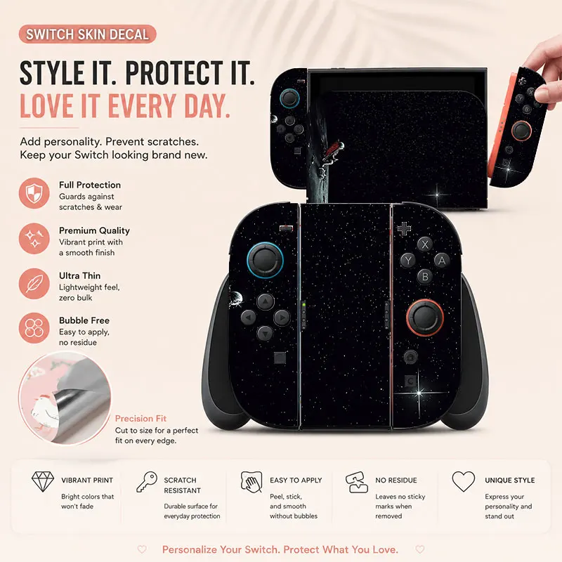 Creative pattern SWITCH game console protective film, with natural touch and comfortable feel, featuring personalized designs