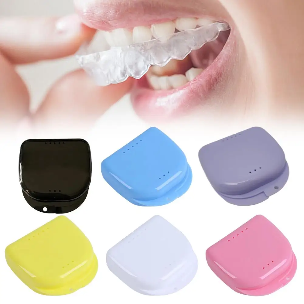 Dental Retainer Case Storage Mouth Guard Box Denture Tray Teeth Retainer Storage Box Braces Retainer Case