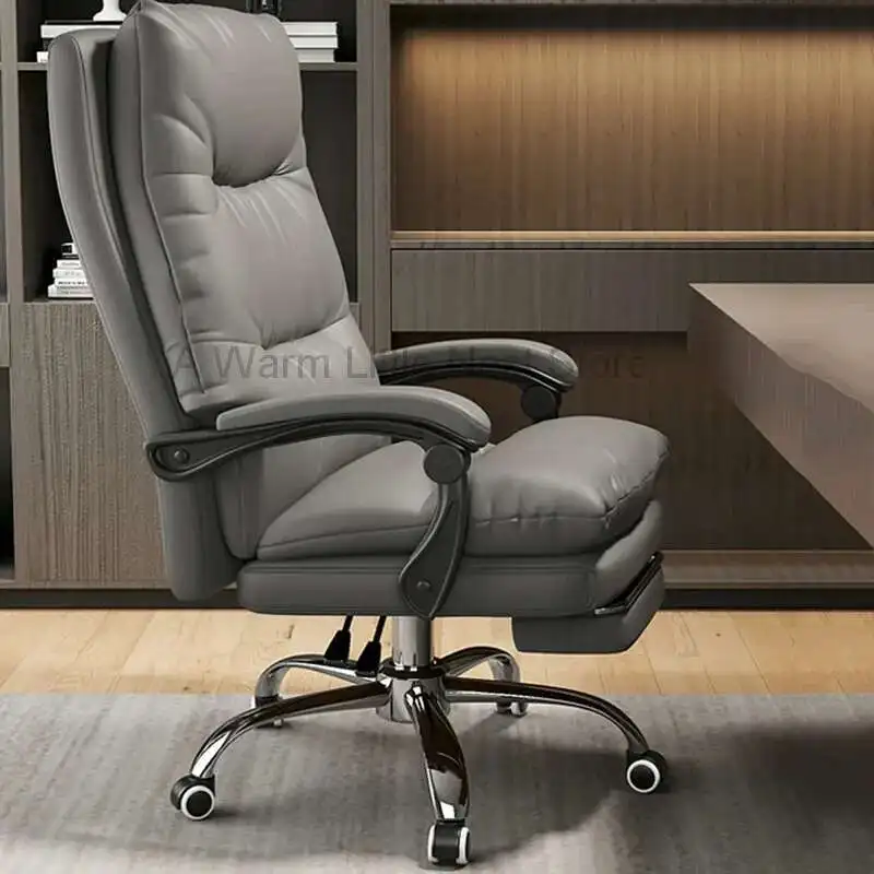 

Leather Comfortable Office Chair Living Room Save Space Computer Nordic Office Chair Reading Silla Oficina Salon Furniture