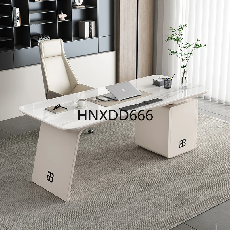 Slate desk light luxury home study computer desk integrated