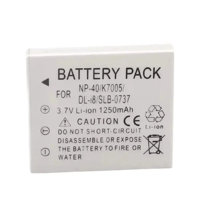 

NP-40 1250mAh 0737 Z1 Z2 Z3 Z5 V10 J50 F610 810 480 Camera Rechargeable Lithium Battery Pack