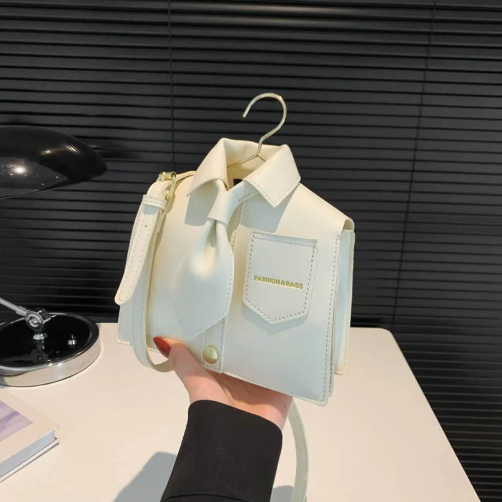 

Durable PU Leather Handbag With Shoulder Strap Korean Styles Novelty Handbag Handbag Clothes Hanger Work