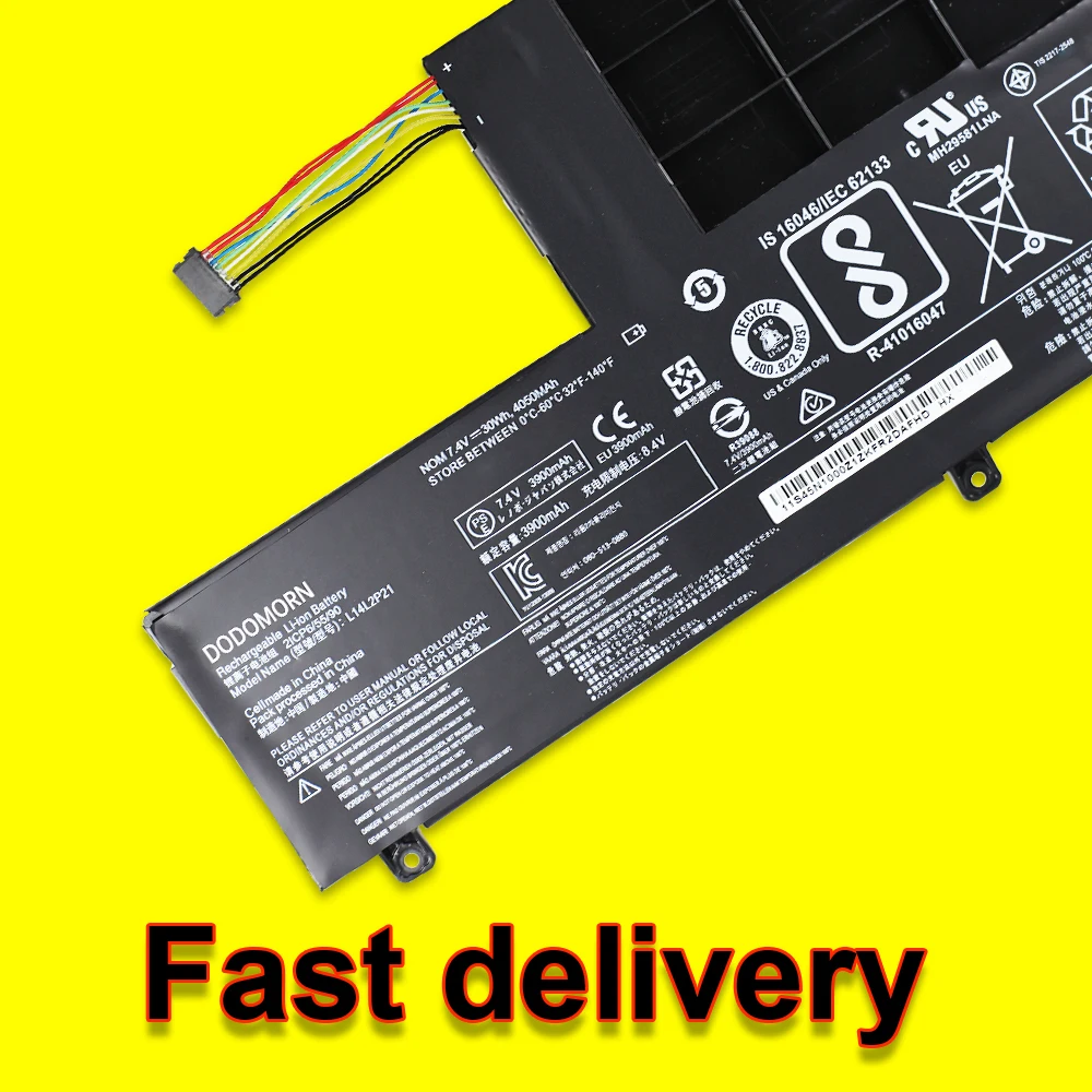 L14M2P21 Battery For Lenovo IdeaPad 300S-14ISK 310S-14IKB 310S-15IKB 15ISK Yoga 500-14isk L14L2P21 Laptop