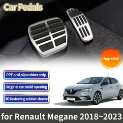 Car Pedals For Renault Megane IV 4 2018 2019 2020 2021 2022 2023 Accessories Gas Fuel Brake Stainless Steel Non-slip Pedal Pad