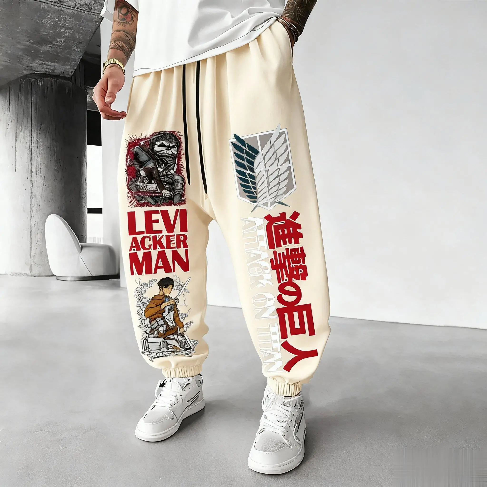 Attack on Titan Anime Sweatpants Men Women Japanese Cartoon Print Jogger Pants Casual Streetwear Hip Hop Trousers Autumn Winter