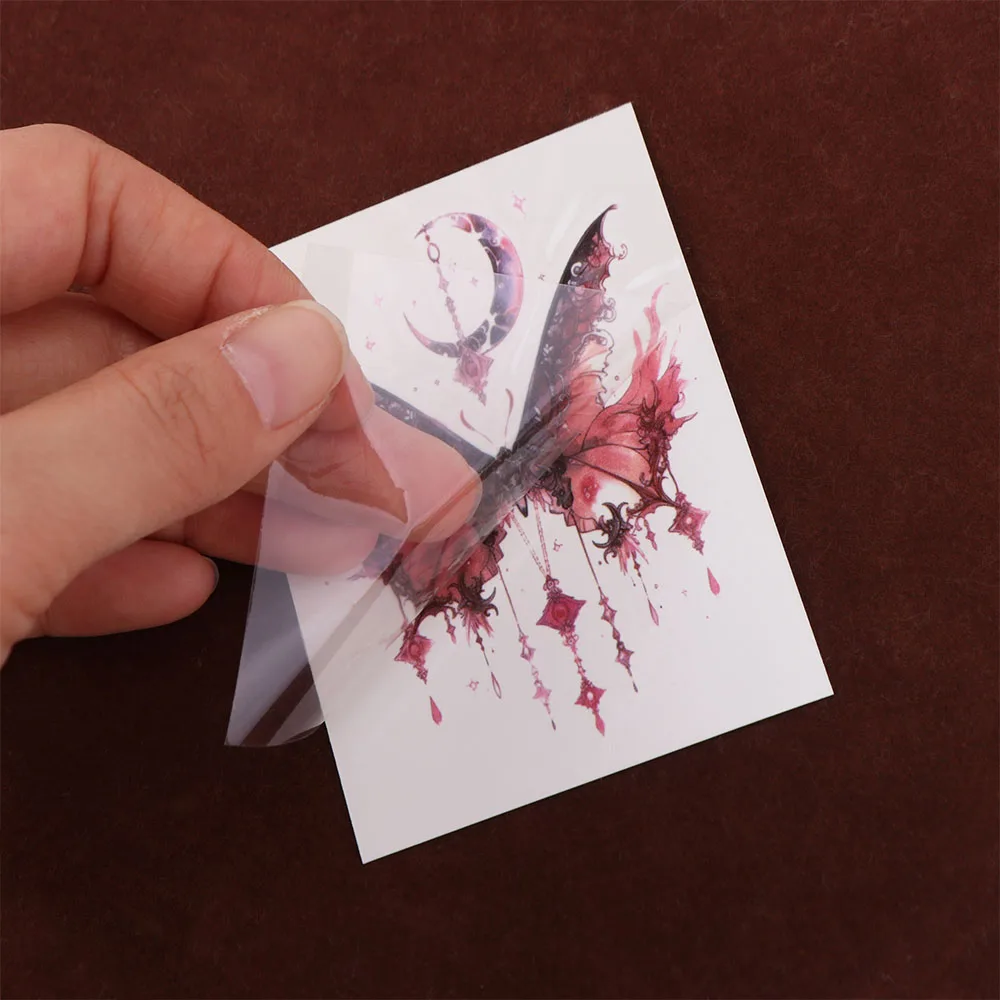 Waterproof Temporary Tattoo Stickers Long-lasting Water-Sprinkling Festival Flower Tattoo Stickers Moon Pattern