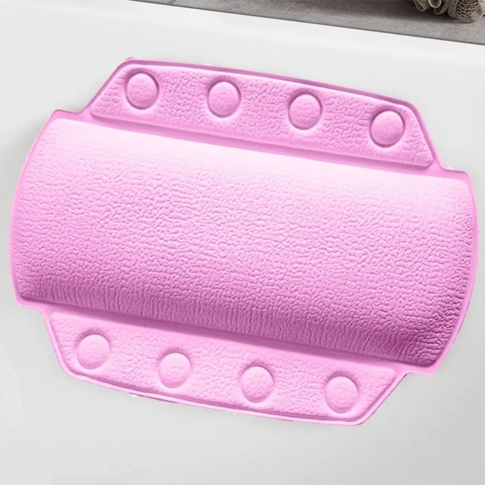 New PVC Neck Bathtub Pillow Soft with Suction Cup SPA Bath Pillow 22x33cm Neck Support Bath Headrest for Bath Time