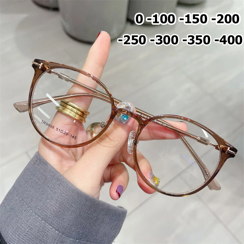 

Unisex Women's Myopia Glasses Fashion Anti Blue Light Blocking Near Sight Eyeglasses Diopter 0 To- 4.0 Finished Optical Eyewear