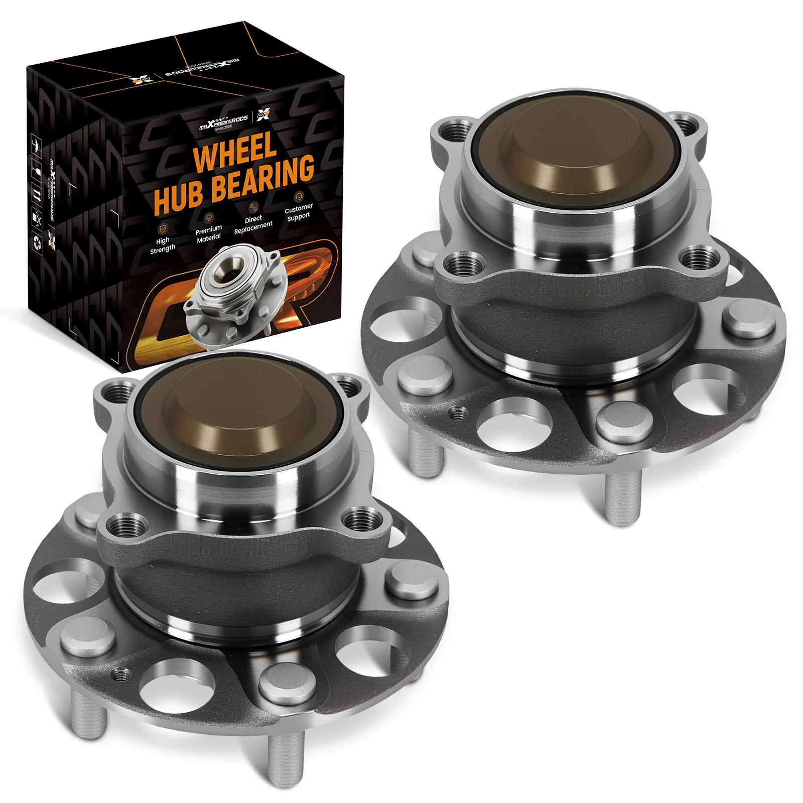 طقم محور عجلات 5 مسامير زوج خلفي لـ Acura TLX Honda Accord 13-20 512544 w/ABS