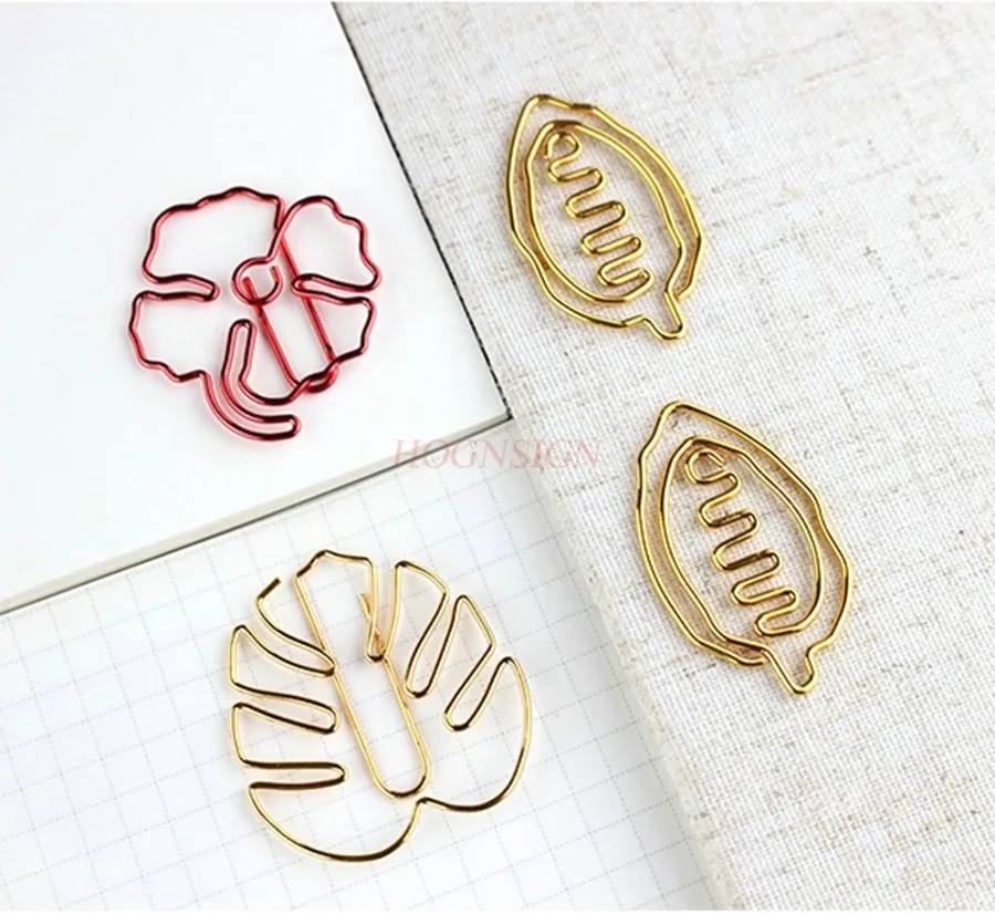 10st Rode Klaver Paperclip Cartoon Paperclip Blad Paperclip Hangende Pin Heldere Kleur Kerst Rode Paperclip