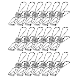 6cm Clips 10 20 60 100 Stainless Steel Metal Clothes Pegs Home Storage Organizer Tool Washing Hang Laundry Holders Cloth Pin 6cm