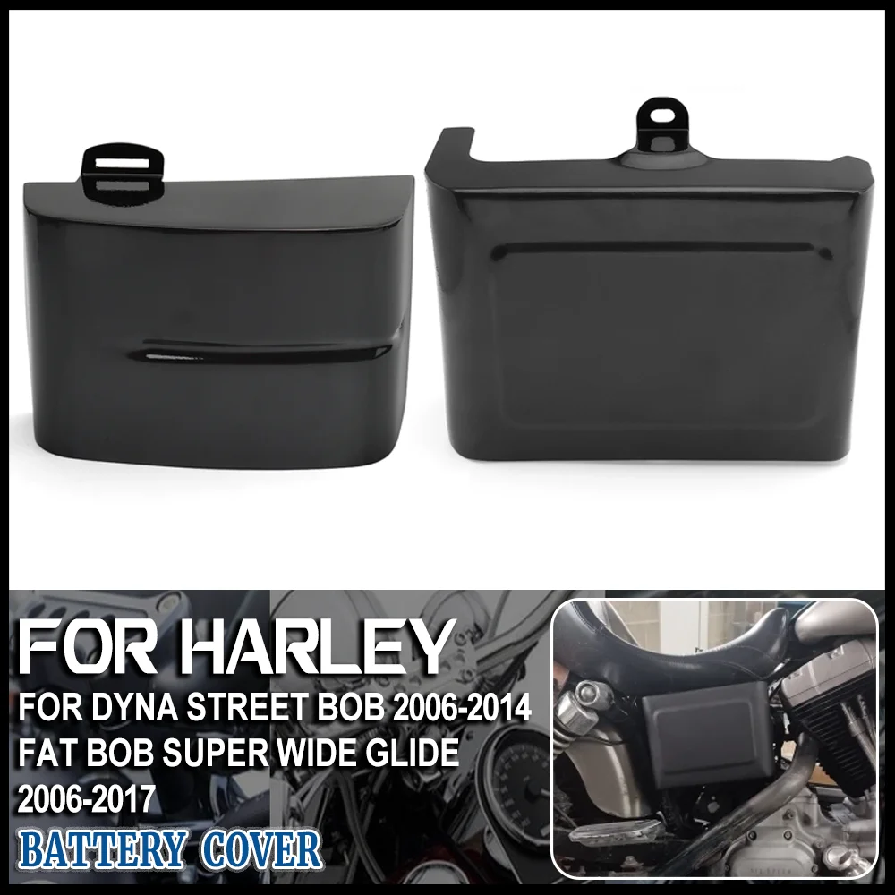 

Left Right Side Battery Cover for Harley Dyna Fat Bob FXDF 2006-2017 Street bob FXDB Super Glide FXD Wide Glide Switchback