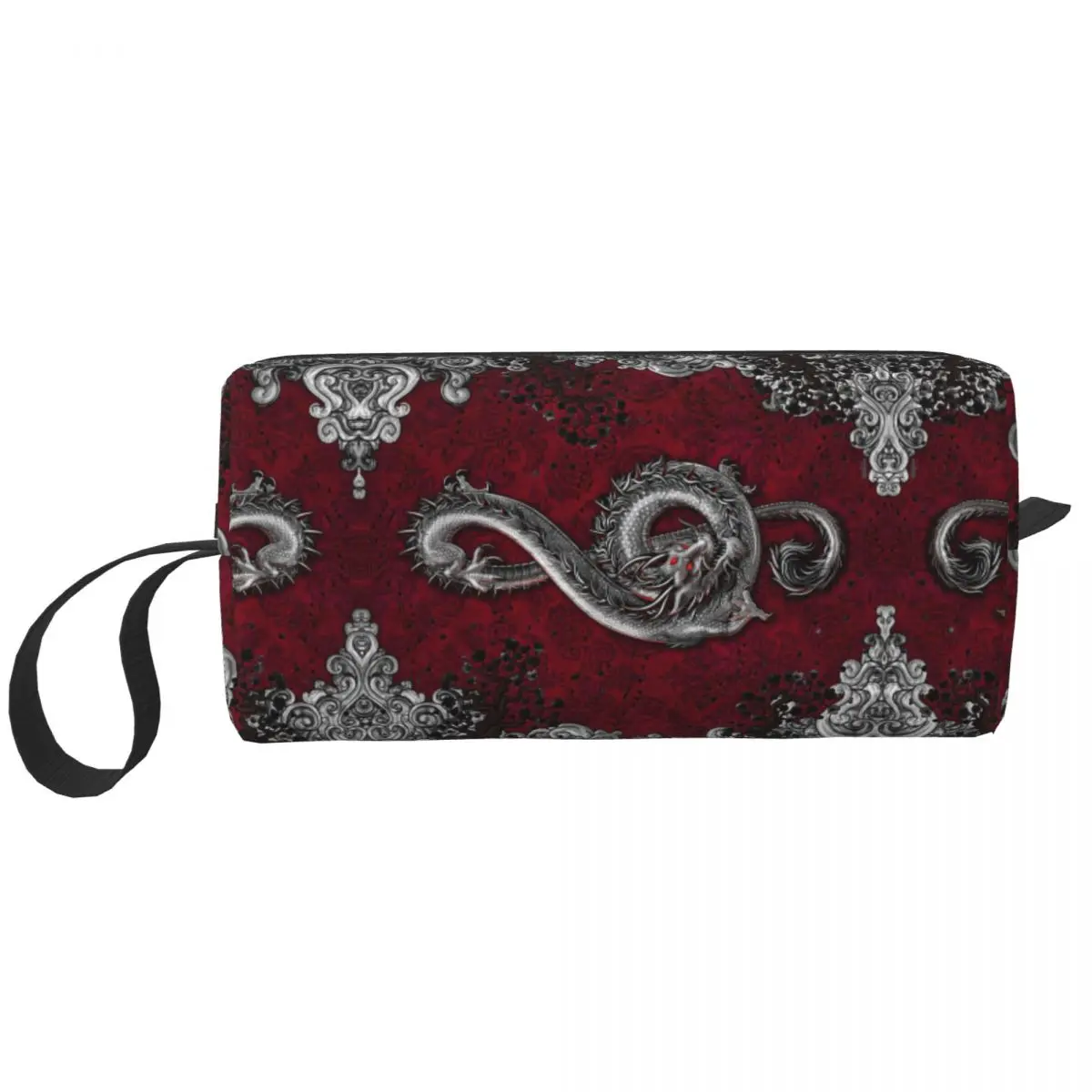 Fashion Music Dragon Gothic Pattern Travel Toiletry Bag for Chinese Asian Style Cosmetic Makeup Bag Beauty Storage Dopp Kit