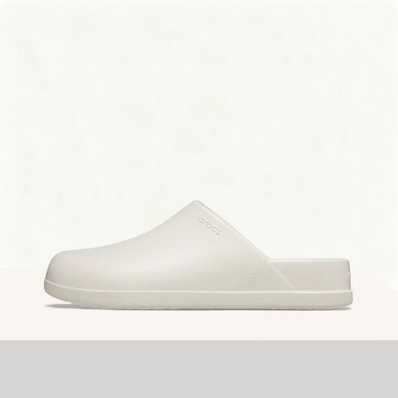Crocs Dylan Burnished Retro-Style Distressed Chunky-Soled Non-Slip Casual Round-Toe Flip-Flops (Unisex) - White 209366-160