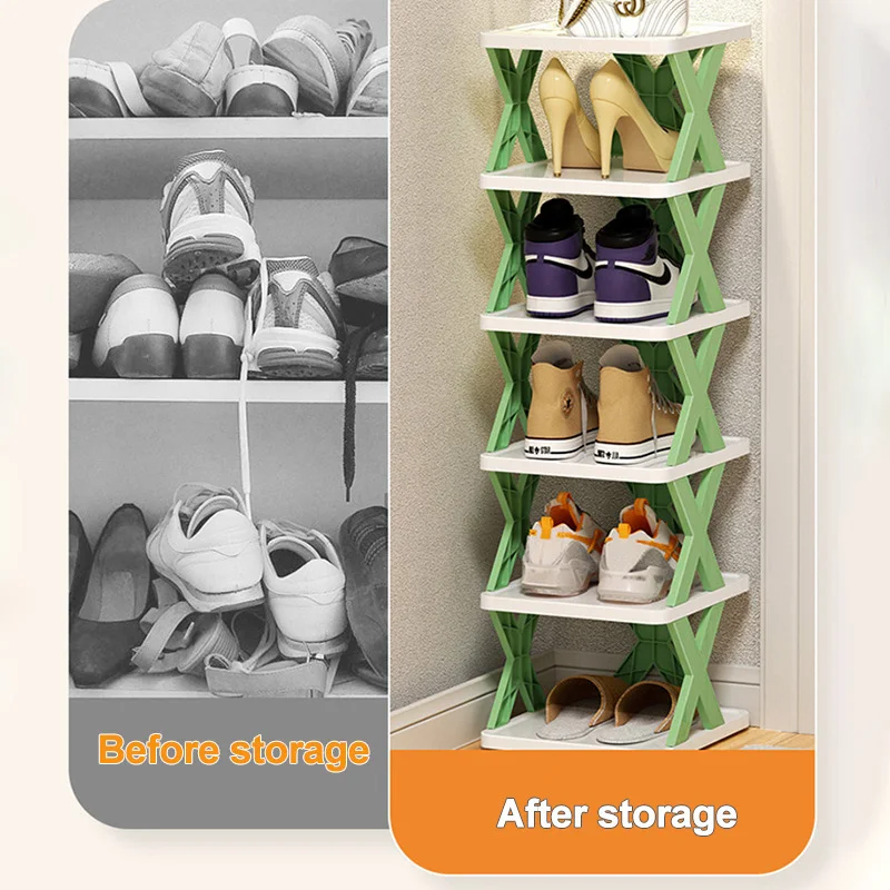 Shoes Racks Storage Organizer Detachable Shoe Racks Saves Family Household Rack Multi Layer Simple Shoes Shelf Color Cabinet