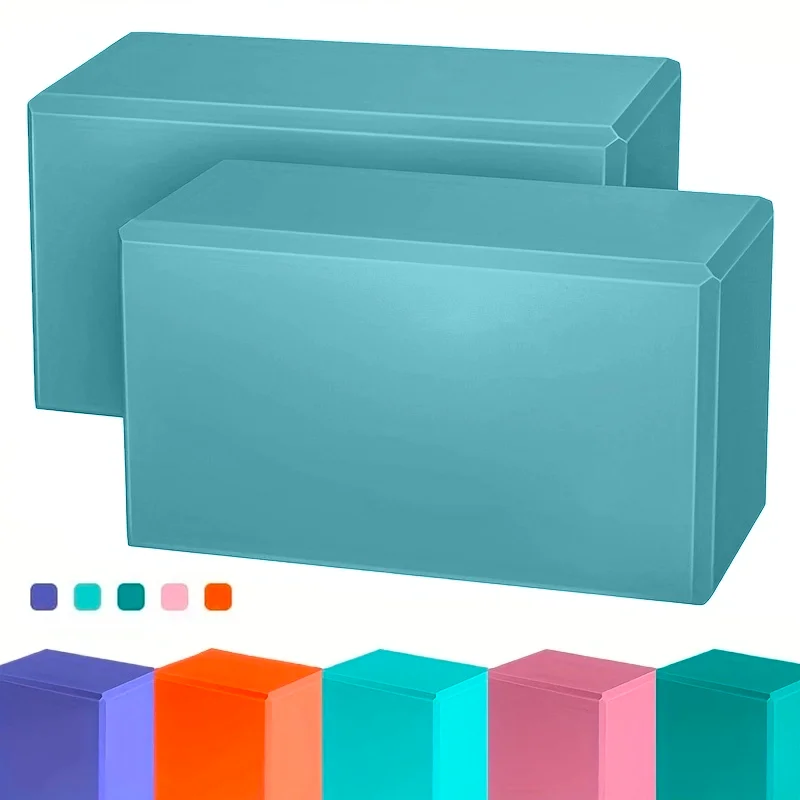 

1-2pcs High Density Yoga Foam Blocks Non-slip Solid Color Yoga Balance Fitness Dance Supplies For Yoga Pilates And Meditation