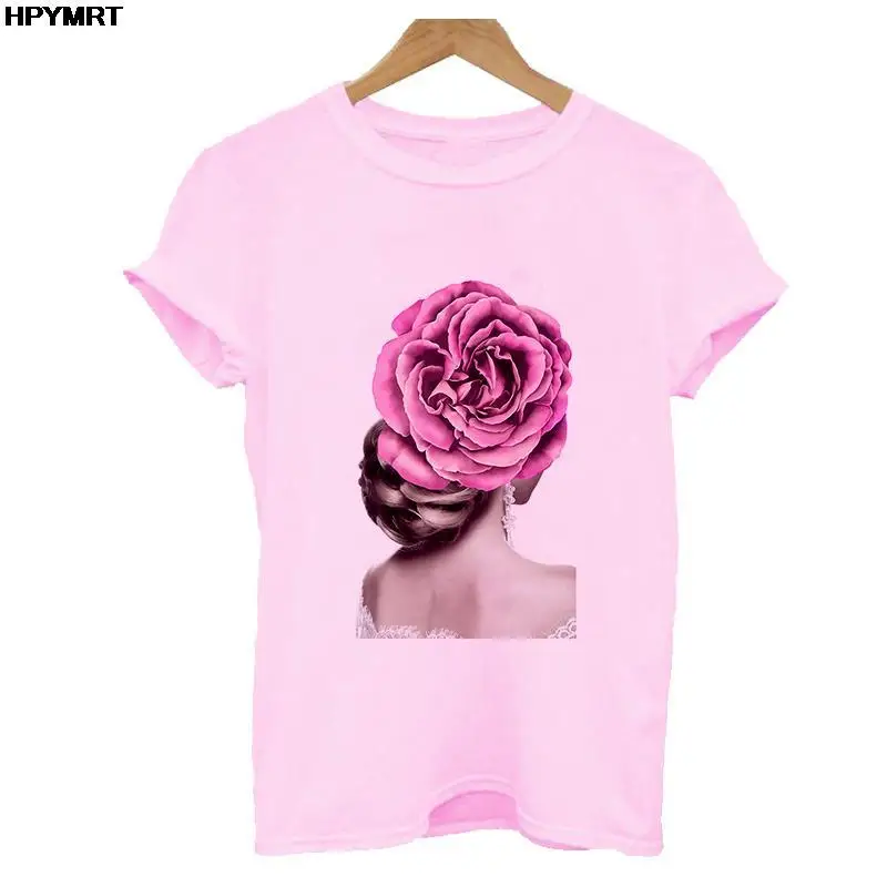 Summer hot sale New streetwear women shirt Fashion Trend Graphics print O-neck Casual short sleeve Tops White pink T-shirt S-XXL