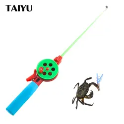 TAIYU 40cm 59g Telescopic Fishing Rod with Free Lure Reel and Fish Line Easy to Carry FRP Ice Fishing Rods for Children Using