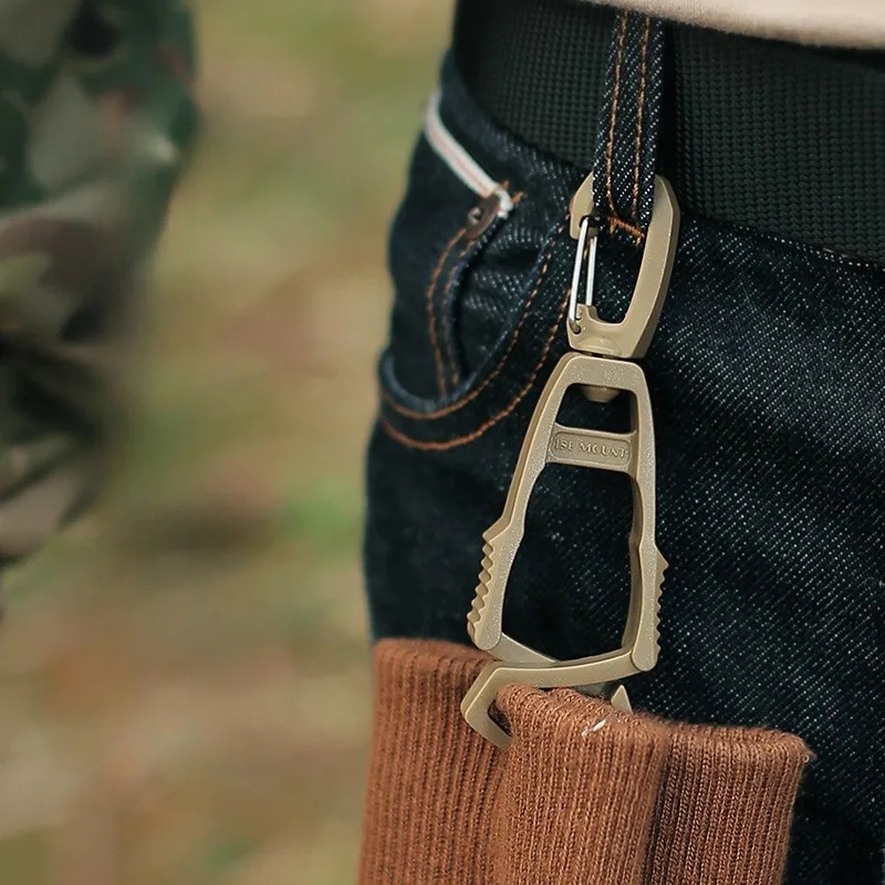 4 قطعة/الحزمة التخييم في الهواء الطلق المشي لمسافات طويلة المحمولة قفاز بلاستيكي كليب حلقات تسلق بلاستيكية التكتيكية #1