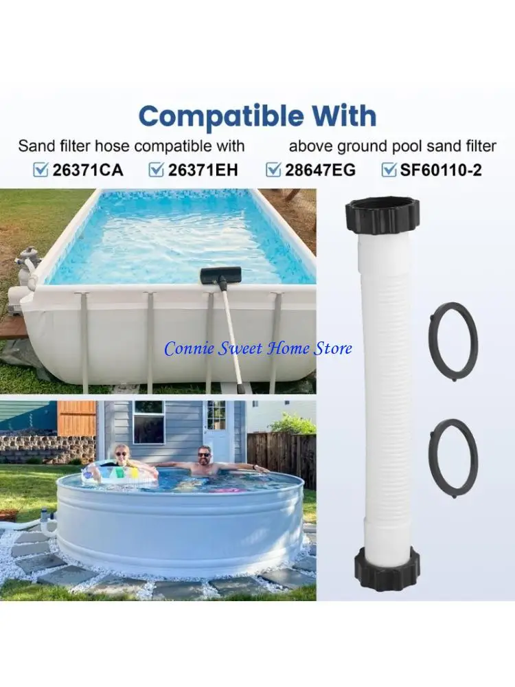 LXAF 14 Inch Pool Equipment Hose Reinforced PE Material Leak Proof Pool Hose Suitable for Secure Leak Between Pumps & Filters