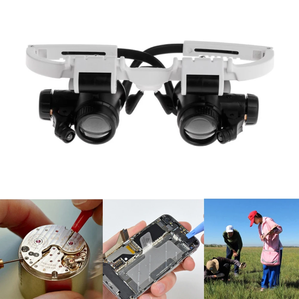 1Pc Head Mount High Strength Mechanical Spectacles Microscope Watchmaker Jewelry Repair Accessories Reading Magnifier Loupe