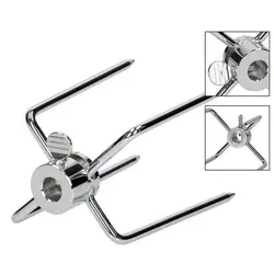 Rotating Fix Fork Barbecue Skewer Oven Accessories Forks Skewer Barbecue Steel Grill Spit Food Bbq Meat Skewer Tool Fork Grill