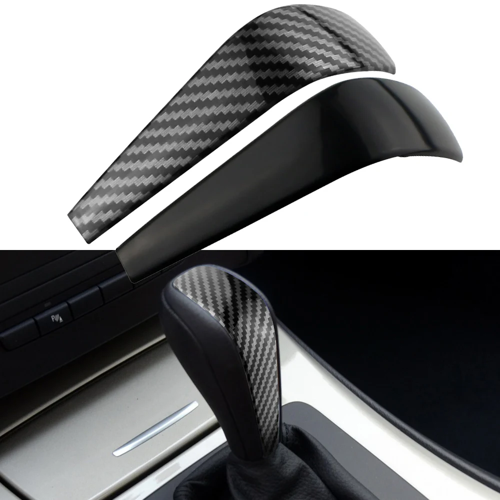 Car Gear Head Shift Knob Cover Trim for BMW 3 Series E91 E90 E92 E93 2006 - 2010 2011 2012 AT Decoration Sticker Accessories