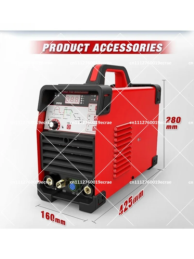 TIG-200 Pulse AC/DC Inverter Aluminum TIG Welding Machine Stainless Steel De Soldar TIG Welder