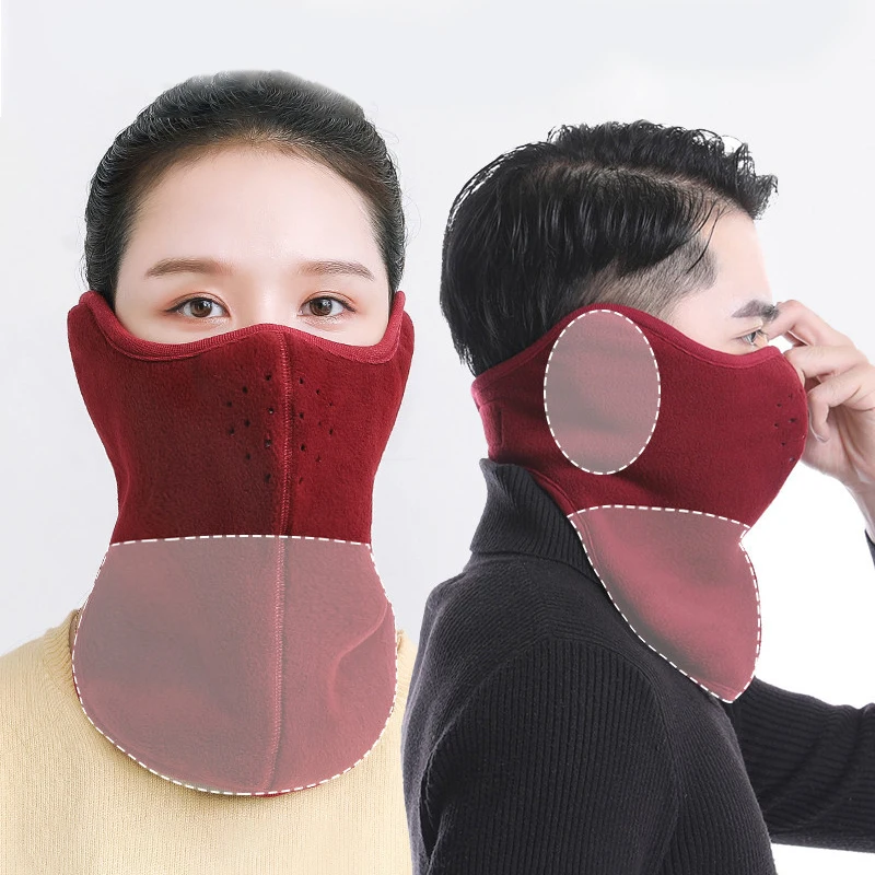 Fleece Face Mask Neck Warmer Winter Windproof Warm Mask Cycling Face Mask Women Men Sport Scarf Ski Hiking Riding Mask Gaiter