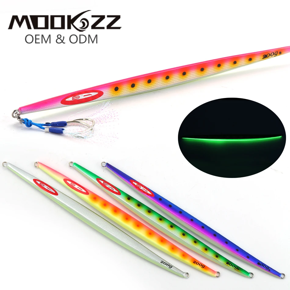 MOOKZZ Big Weight Speed  Jinging   160G/180G/200G/230G/250G/280G/330G Hard bait jingging lures for sea fishing Fishing tackle