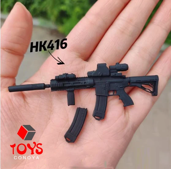 متوفر في المخزون 1/12 مقياس HK416 MCX MK18 P30 AK12 نموذج بندقية صغيرة الملحقات صالح 6 "الجندي عمل الشكل دمى الجسم #4