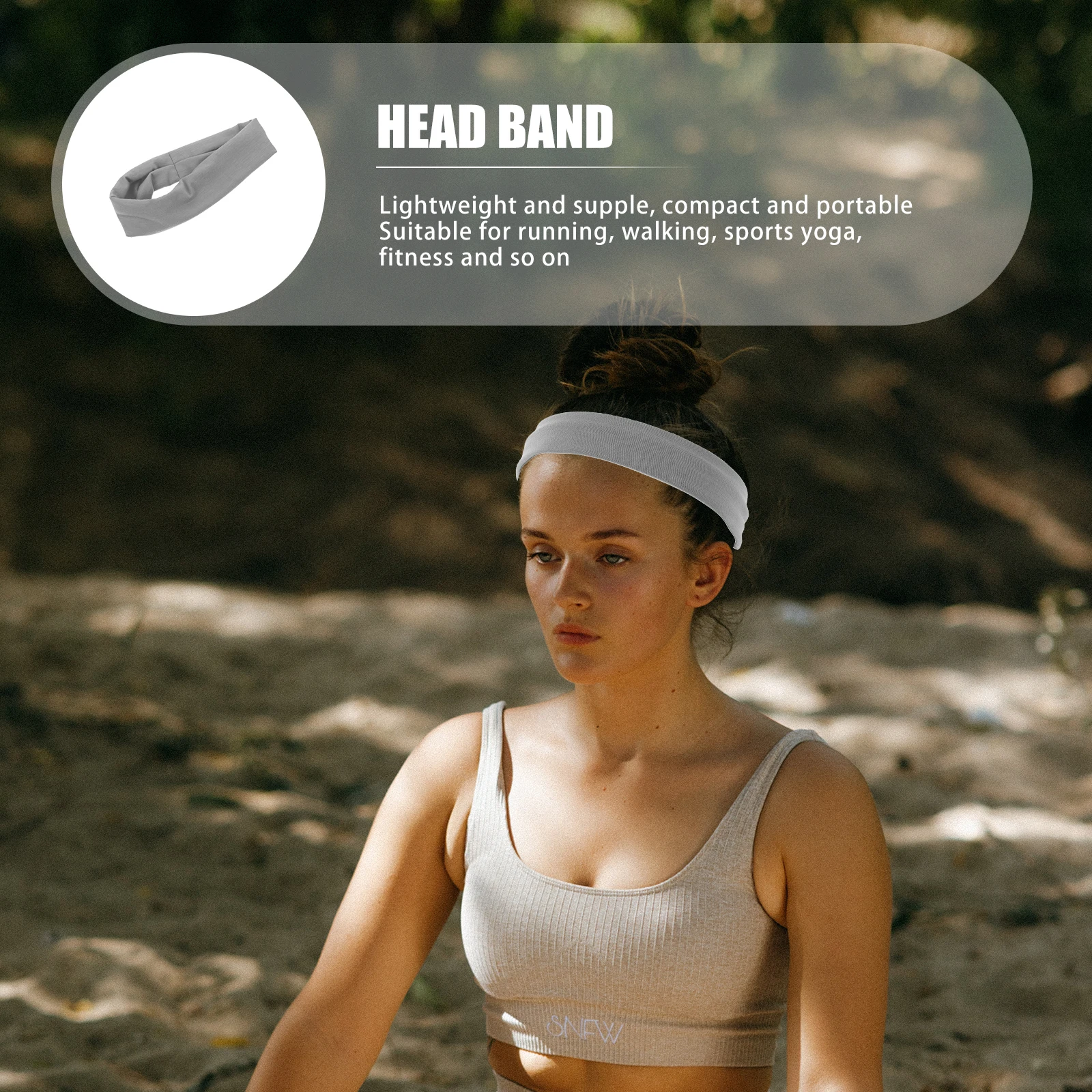 

Sports Headband Sporty Sweatband Headwear Hairband Elastic Men Workout Turban for