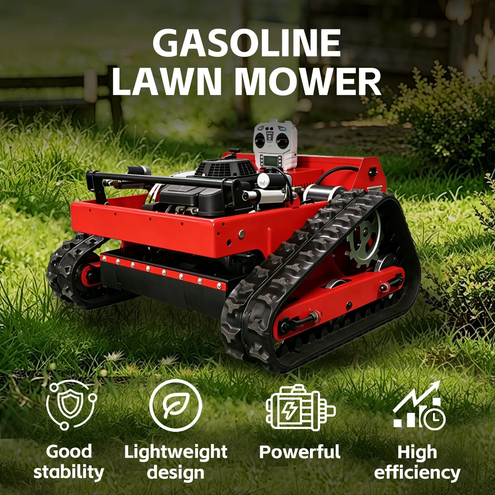 Agricultural CE / EPA Approved Remote Control Lawn Mower with Long Range Remote for Farm, Municipal Greening