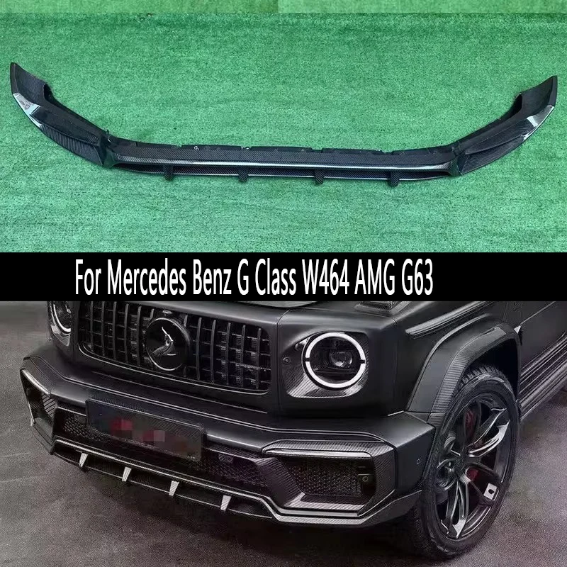 

Для Mercedes-Benz G-класса W464 AMG G63: карбоновый передний сплиттер, накладка на передний бампер, диффузор, спойлер (обвес)