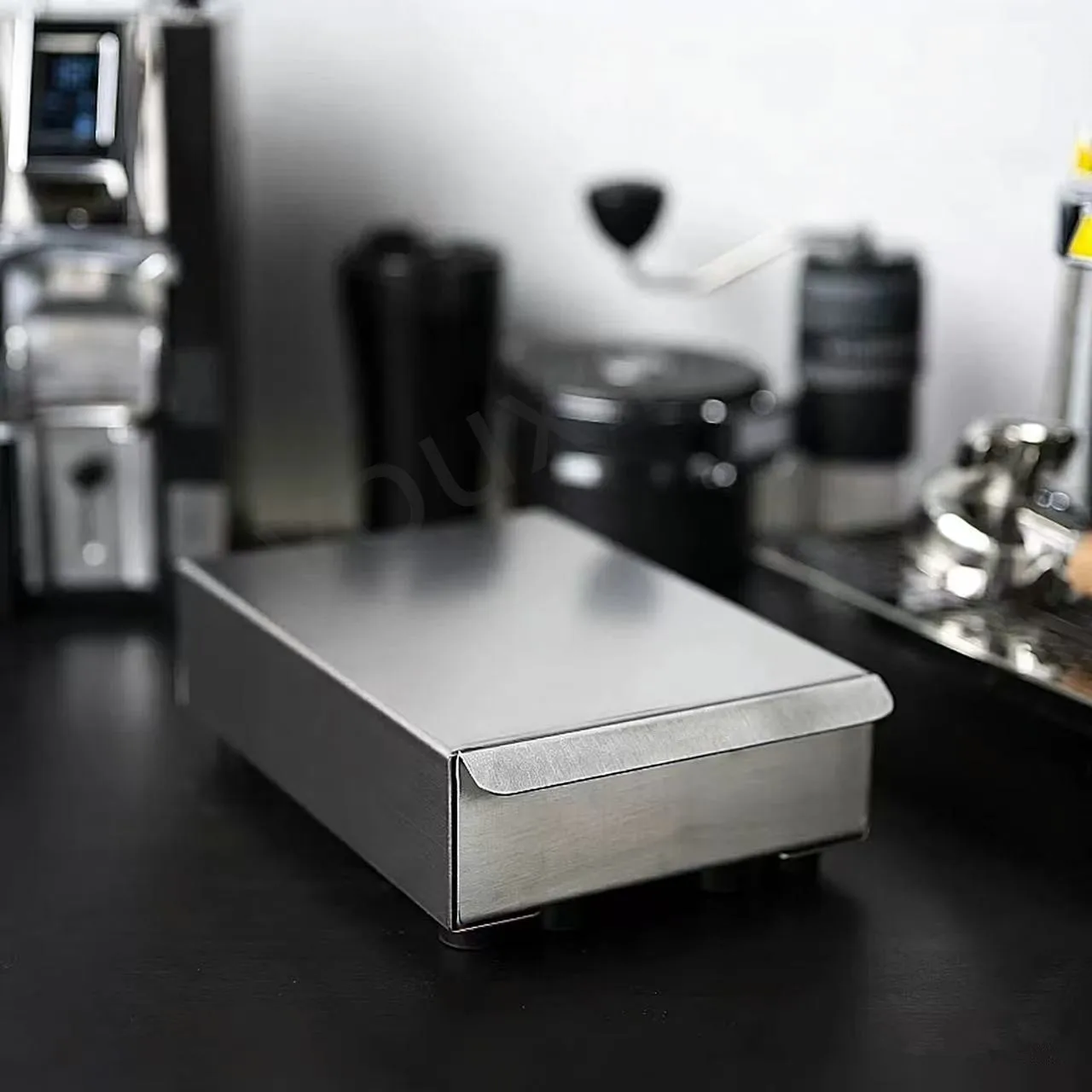 Household and commercial mini drawer type stainless steel slag box, coffee powder slagbox, thickened drawer type desktop storag