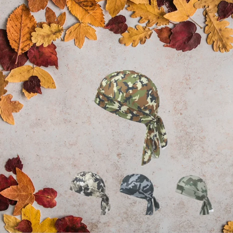 أغطية رأس رياضية مموهة للرجال، باندانا متعددة الوظائف للحماية من أشعة الشمس فوق البنفسجية قابلة للتنفس لركوب الدراجات والجري وركوب الخيل