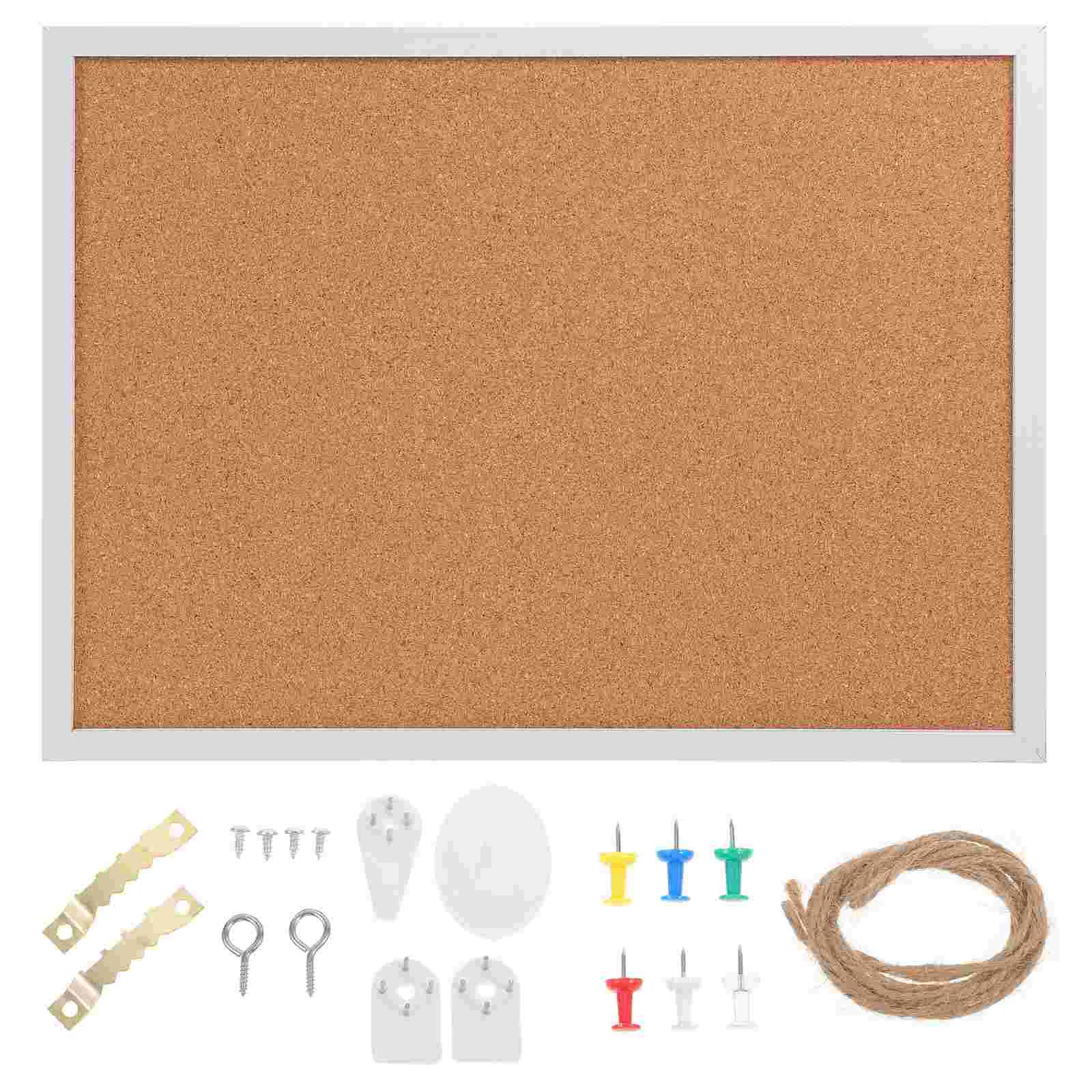 White Framed Cork Board Wall Notice Small Bulletin for Decorative Message Office Large Boards Walls Memo