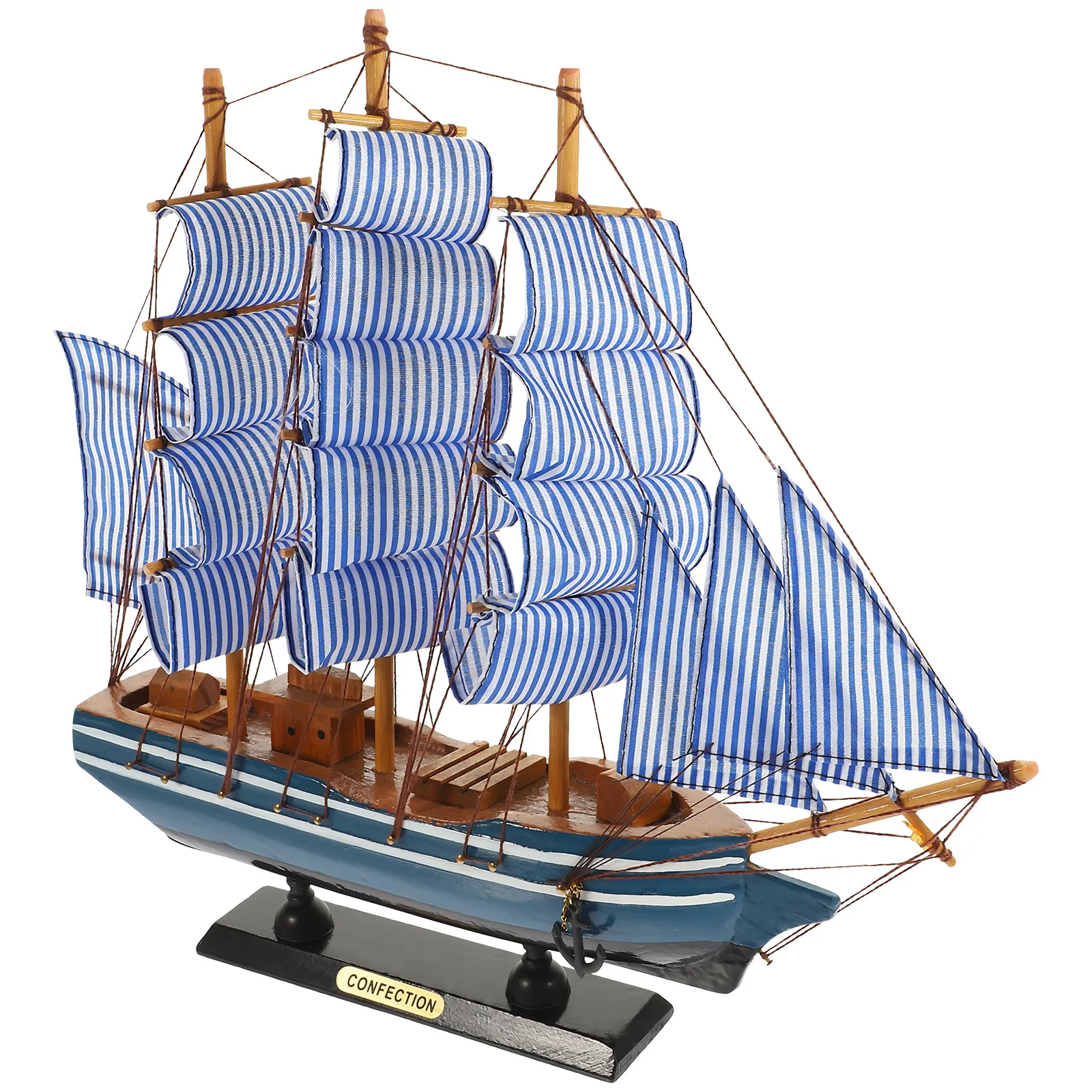 

Деревянная декоративная парусная лодка: элегантный красочный морской декор для дома, офиса, спальни, рабочего стола