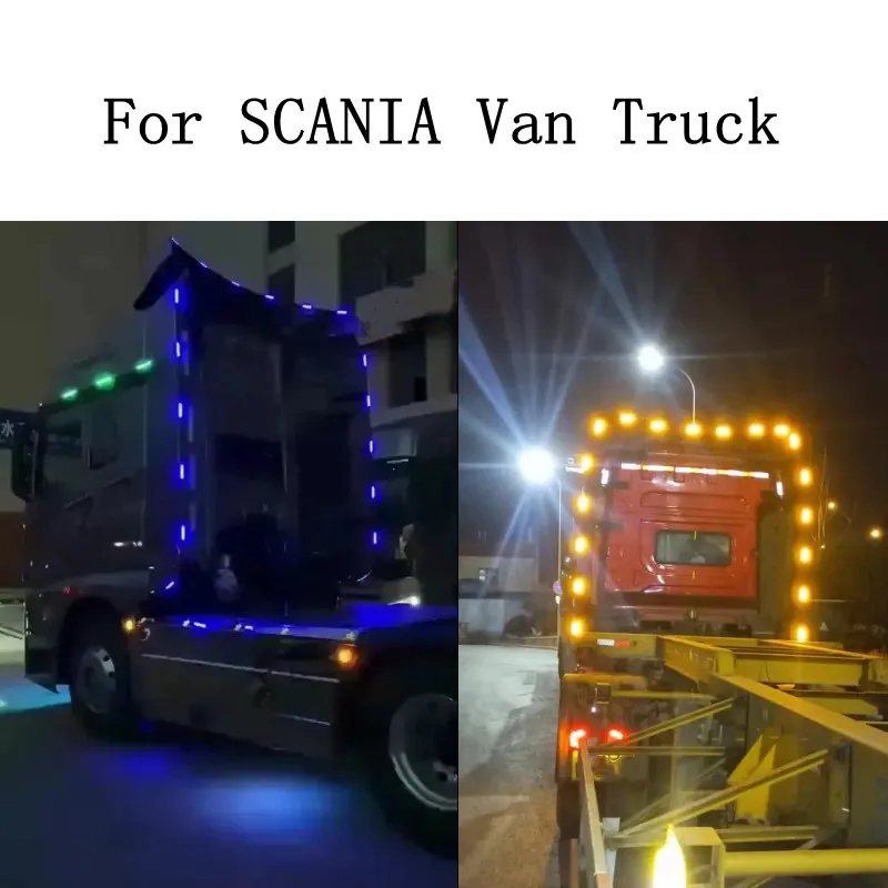 

24V LED Flashing Truck Ambient Light Roof Bumper Door Lamp Trailer Lorry Caravan Accessories Decoration For SCANIA Van Truck