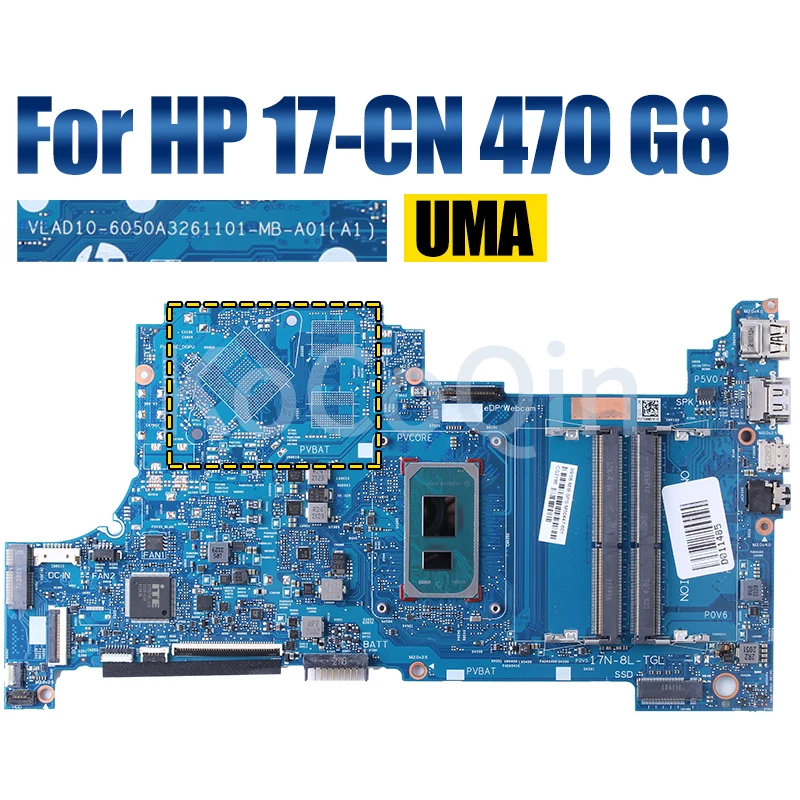 Imagem -03 - Placa-mãe Portátil para hp 17-cn 470 g8 Notebook Mainboard 6050a3261101 Ouro 7505 i3 i5 i7 10th Gen Mx350 M50445601 M83252-601