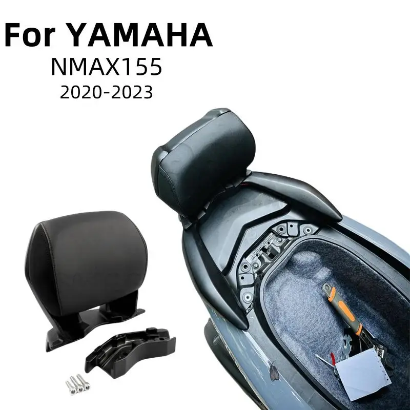 Modified Motorcycle Accessories Passenger Backrest PU Rear Backrests for YAMAHA NMAX155 2020-2023 Non-destructive Installation