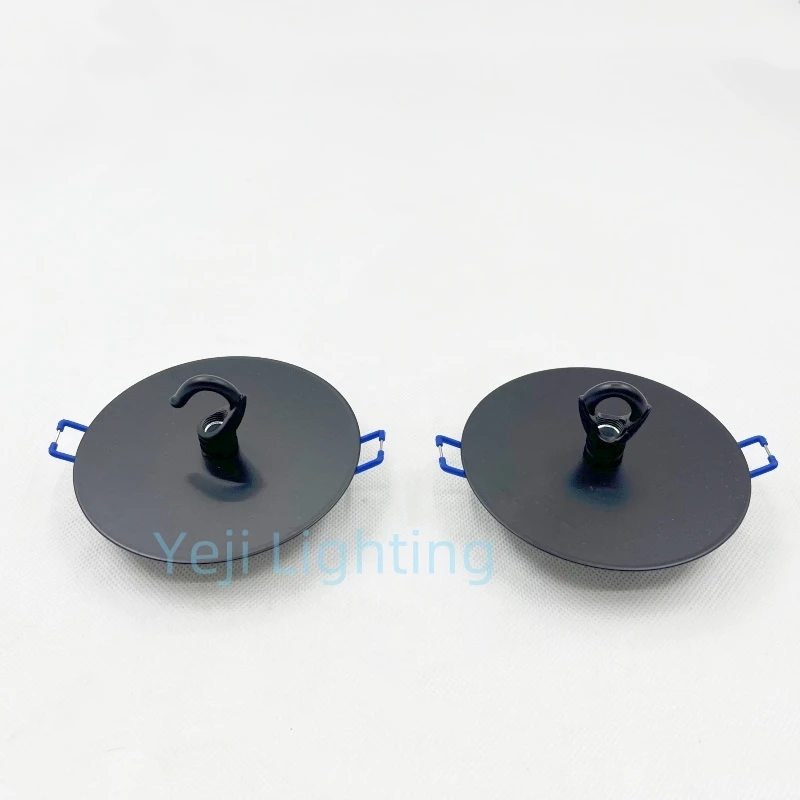 Circular Lamp Base Ceiling Lamp Modified Pendant Light Round Chassis Embedded Spring Chandelier Hook Metal Lamp Base Iron Cap
