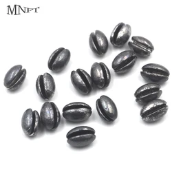 MNFT Solid Oval Split Shot Lead Sinker Bean Shaped Weight Lead 1B to 7B Premium Fishing Lure Accessories