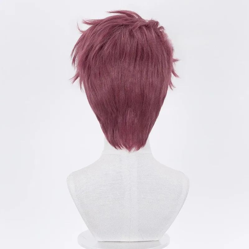Valko Wig Game Love and Deepspace Cosplay Red Short Hair Synthetic Wigs Role Play Props Accessories for Men Theme Party view 4