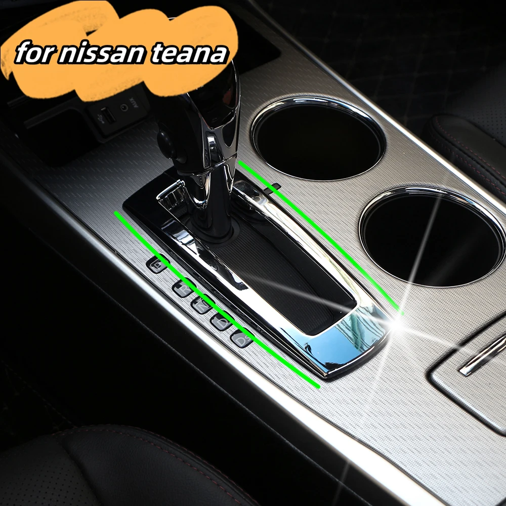 Car Chrome Gear Box Shift Panel Cover Trim Sticker for Nissan Teana Altima 2013 2014 2015 2016 2017 Auto Interior Accessories