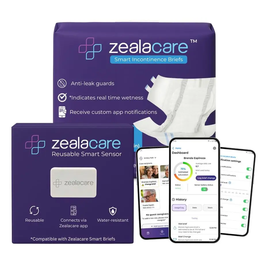 سراويل داخلية ذكية لسلس البول، حفاضات للبالغين XLarge، 20 قطعة ومستشعر رطب متصل بالواي فاي قابل لإعادة الاستخدام #1