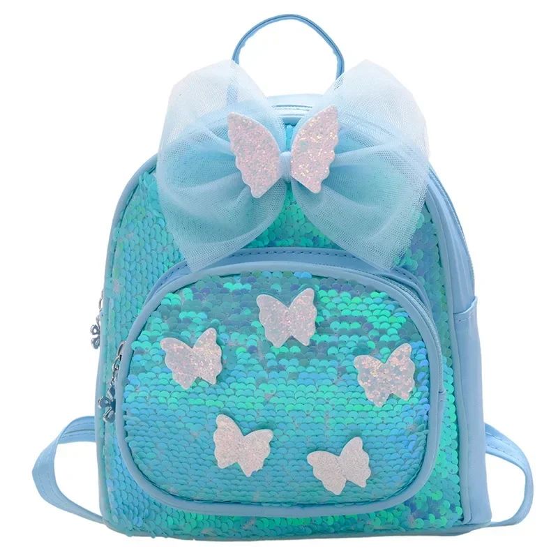 Bling Kids Backpacks Princess Bags for Girls Schoolbag Butterfly Baby Kindergarten Backpack Toddler Shoulders Bag Children Gift