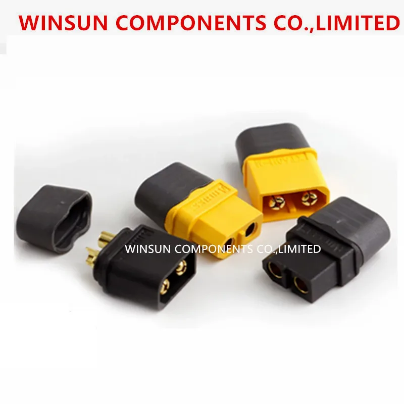 (5piece)100% New Imported Original  XT60H Plug with Sleeve Version 3.5mm Gold-Plated T Connector for RC Models XT60UH